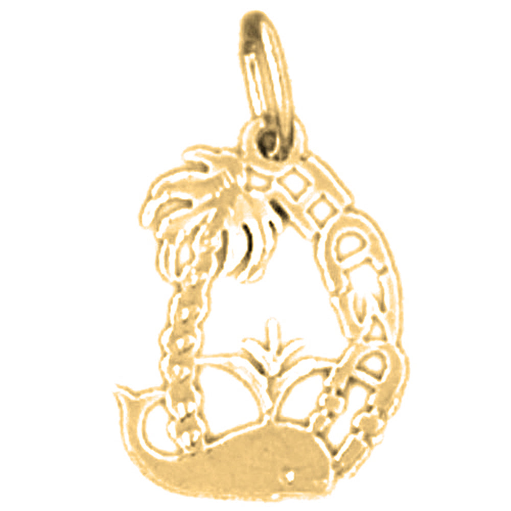 14K or 18K Gold Hawaii Pendant