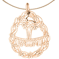 14K or 18K Gold Hawaii Pendant