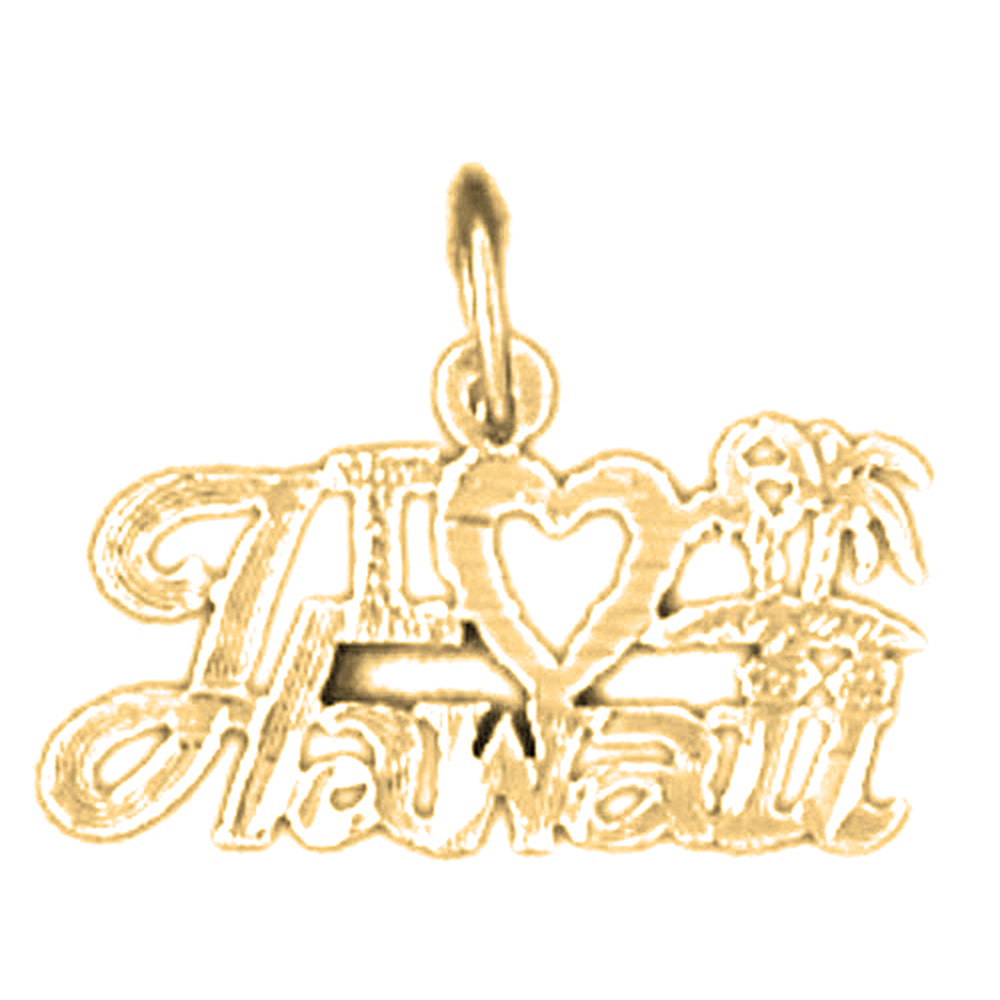 14K or 18K Gold Hawaii Pendant