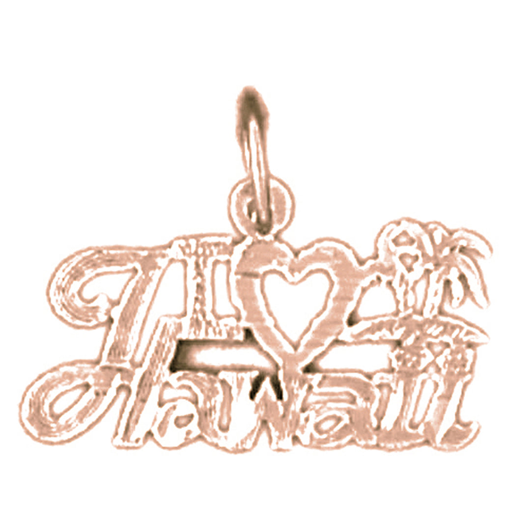 14K or 18K Gold Hawaii Pendant