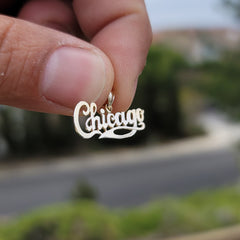 14K or 18K Gold Chicago Pendant