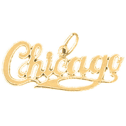 14K or 18K Gold Chicago Pendant