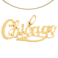 Colgante Chicago de oro de 14 quilates o 18 quilates