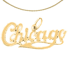 14K or 18K Gold Chicago Pendant