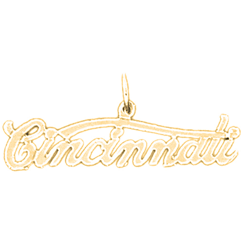 14K or 18K Gold Cincinnati Pendant