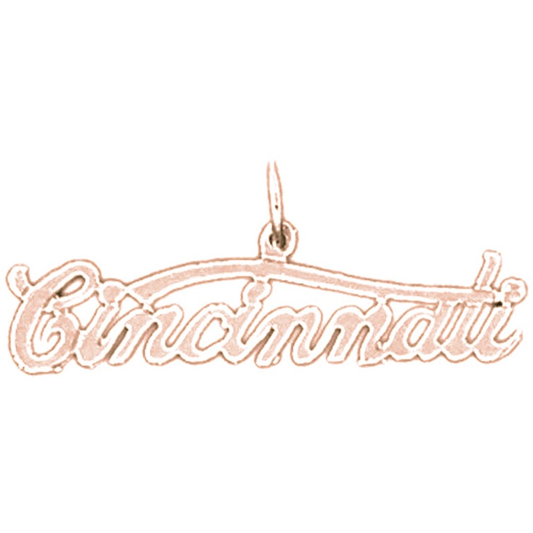 14K or 18K Gold Cincinnati Pendant