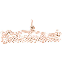 14K or 18K Gold Cincinnati Pendant