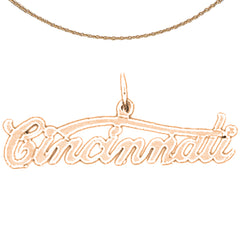 14K or 18K Gold Cincinnati Pendant