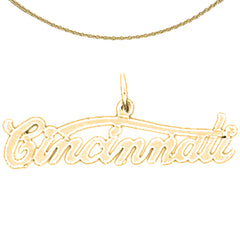 14K oder 18K Gold Cincinnati Anhänger