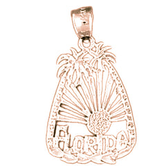 14K or 18K Gold Florida Pendant