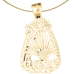 14K or 18K Gold Florida Pendant