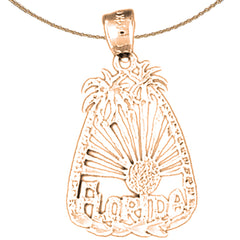 14K or 18K Gold Florida Pendant