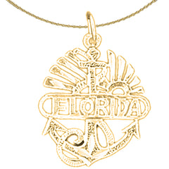 14K or 18K Gold Florida Pendant