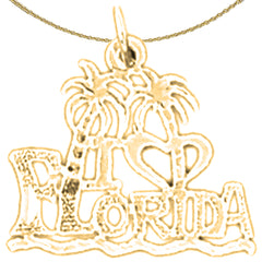 14K or 18K Gold Florida Pendant