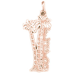 14K or 18K Gold Florida Pendant