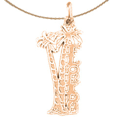 14K or 18K Gold Florida Pendant