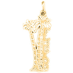 14K or 18K Gold Florida Pendant