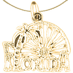 14K or 18K Gold Florida Pendant