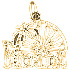 14K or 18K Gold Florida Pendant