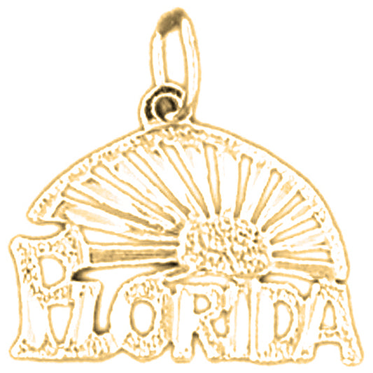 14K or 18K Gold Florida Pendant