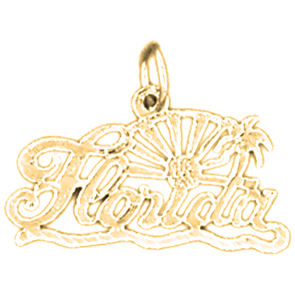 14K or 18K Gold Florida Pendant