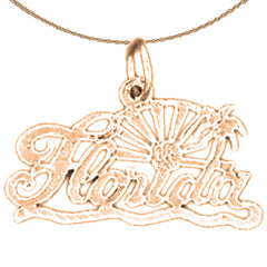 14K or 18K Gold Florida Pendant