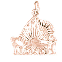 14K or 18K Gold Florida Pendant