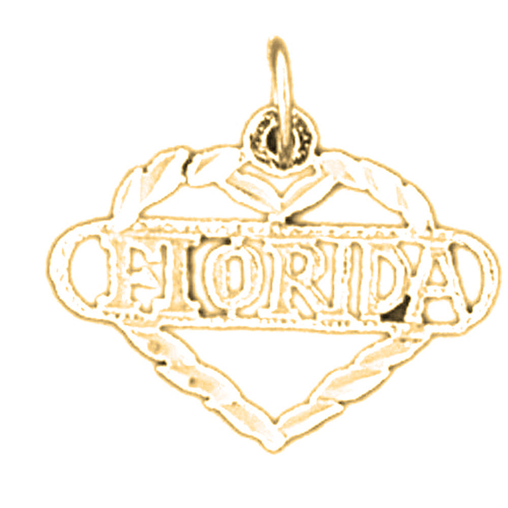 14K or 18K Gold Florida Pendant