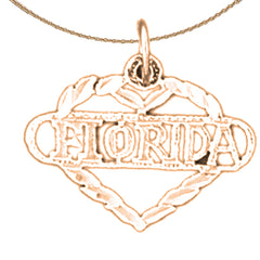 14K or 18K Gold Florida Pendant