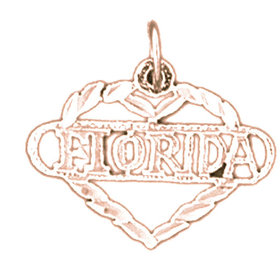 14K or 18K Gold Florida Pendant