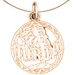 14K or 18K Gold Florida Pendant