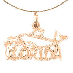 14K or 18K Gold Florida Pendant