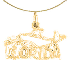 14K or 18K Gold Florida Pendant