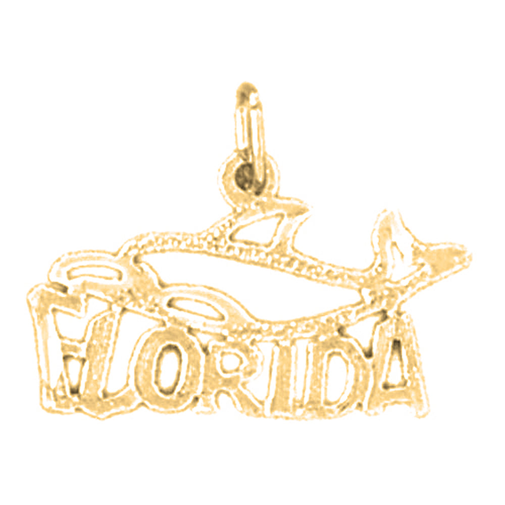 14K or 18K Gold Florida Pendant