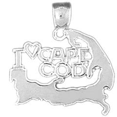 14K or 18K Gold I Love Cape Cod Pendant