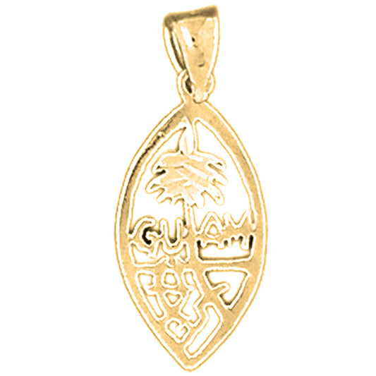 14K or 18K Gold Guam Pendant