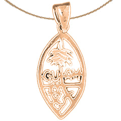 14K or 18K Gold Guam Pendant