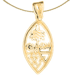 14K or 18K Gold Guam Pendant