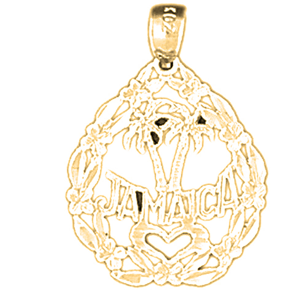 14K or 18K Gold Jamaica Pendant