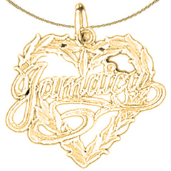 14K or 18K Gold Jamaica Pendant