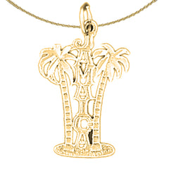 14K or 18K Gold Jamaica Pendant