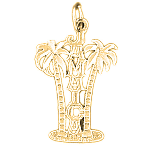 14K or 18K Gold Jamaica Pendant