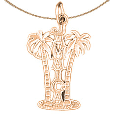 14K or 18K Gold Jamaica Pendant