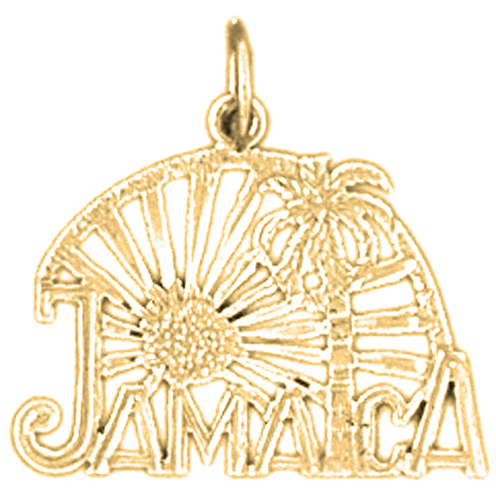 14K or 18K Gold Jamaica Pendant