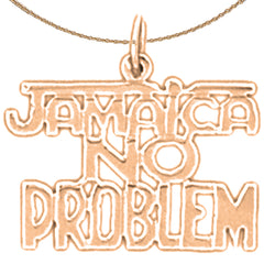 Colgante Jamaica No Problem de oro de 14 quilates o 18 quilates