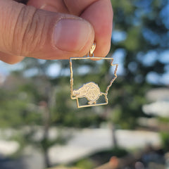 14K or 18K Gold Arkansas State Pendant