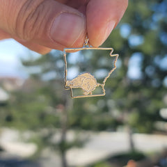 14K or 18K Gold Arkansas State Pendant