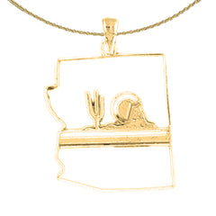 14K or 18K Gold Arizona State Pendant