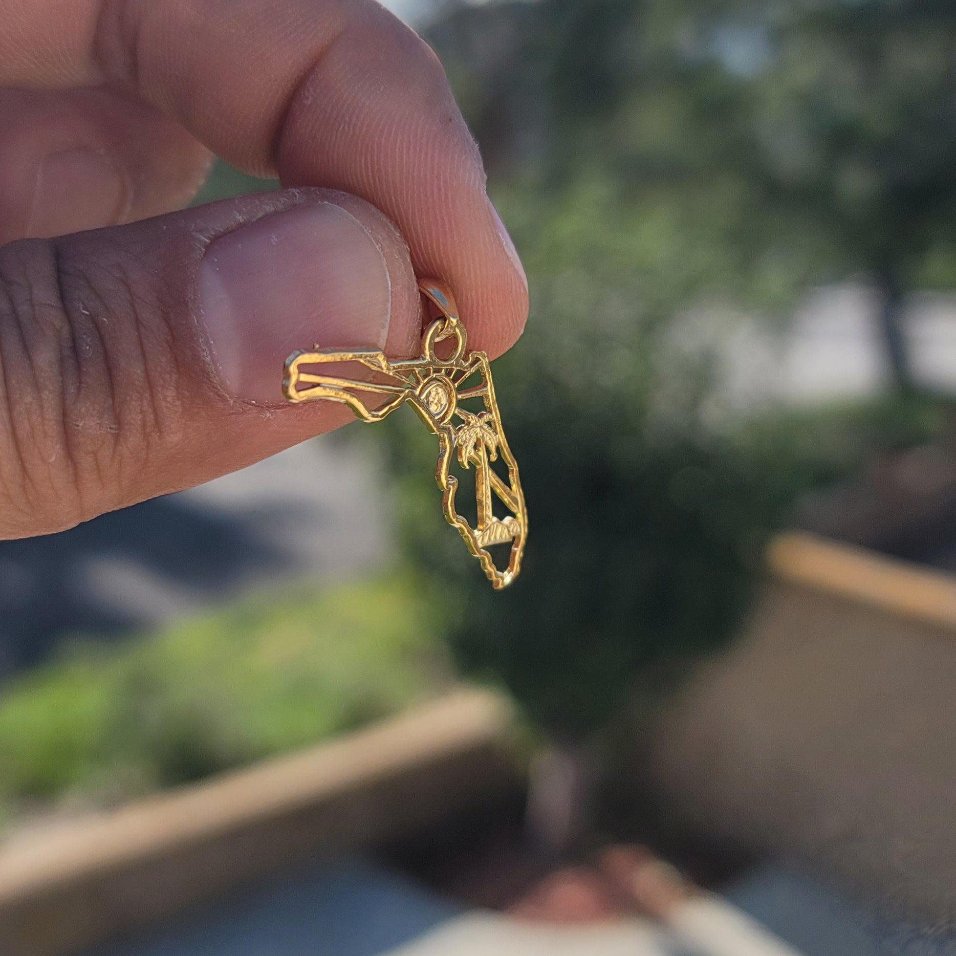 14K or 18K Gold Florida State Pendant