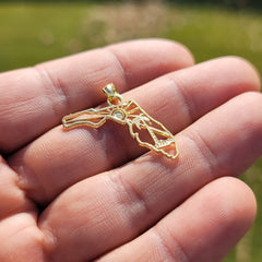 14K or 18K Gold Florida State Pendant